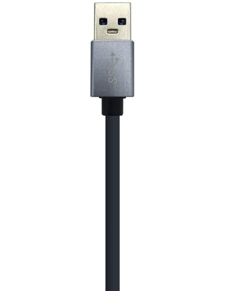 Aisens A106-0401 HUB USB-A 3.0 a USB-A 3.0 3 Puertos/RJ-45 15 cm Gris