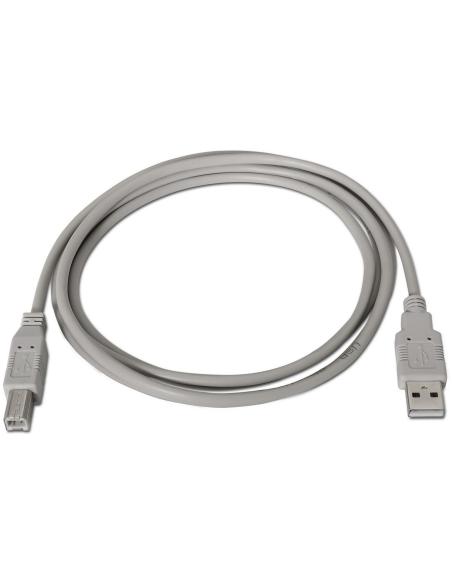 Aisens Cable USB 2.0 Impresora Tipo A a Tipo B Macho/Macho Beige 1.8m