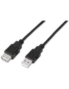 Aisens Cable USB 2.0 Tipo A a USB Tipo A Macho/Hembra 3m Negro-CABL50246