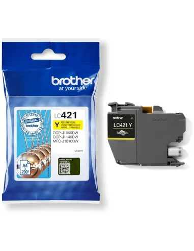 Brother LC421Y Cartucho de Tinta Amarillo