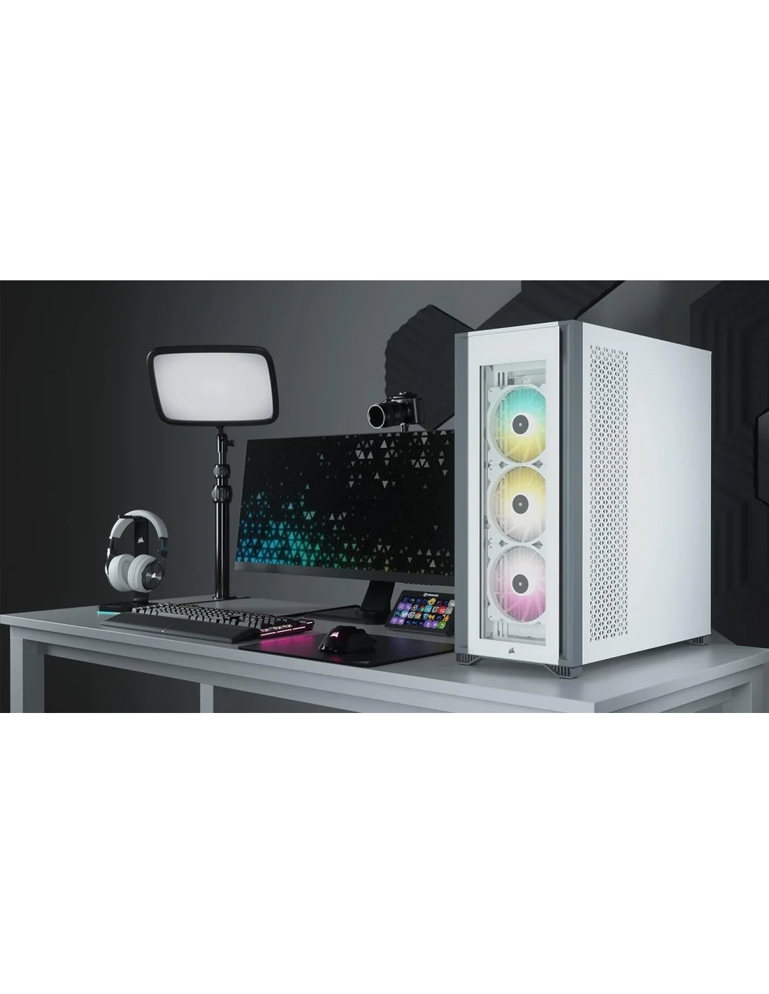 Corsair iCUE 7000X RGB Cristal Templado USB 3.0 Blanca