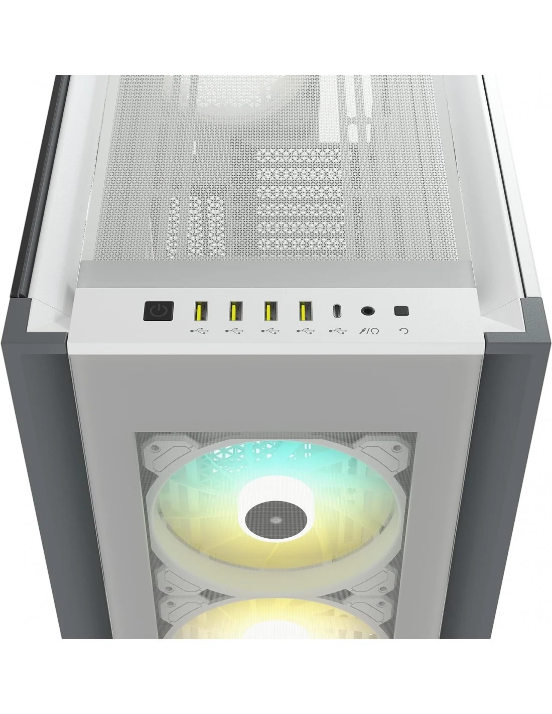 Corsair iCUE 7000X RGB Cristal Templado USB 3.0 Blanca