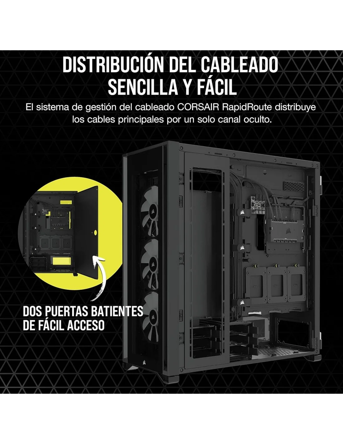 Corsair iCUE 7000X RGB Cristal Templado USB 3.0 Negra