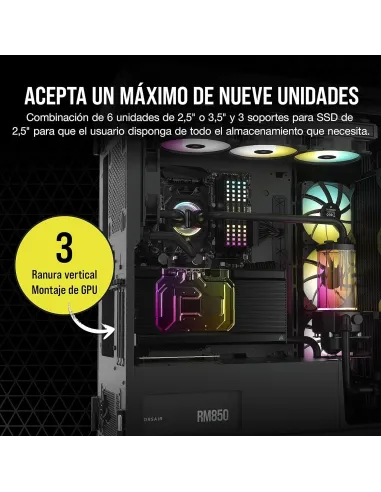 Corsair iCUE 7000X RGB Cristal Templado USB 3.0 Negra
