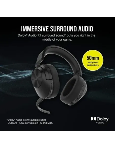 Corsair HS55 Wireless Auriculares Inalámbricos Gaming Carbon