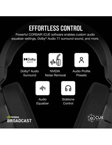 Corsair HS55 Wireless Auriculares Inalámbricos Gaming Carbón