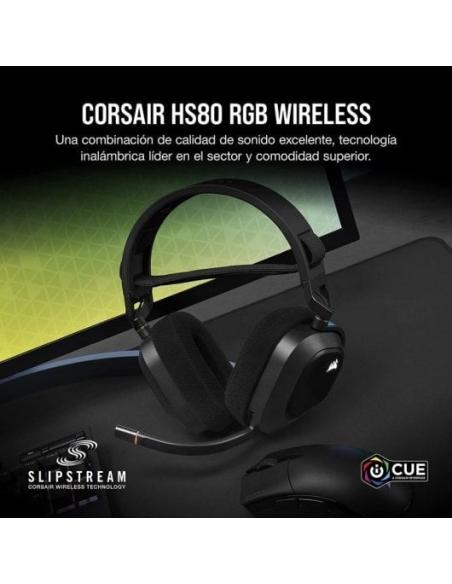 Corsair HS80 RGB USB Auriculares Gaming 7.1 Negros