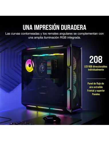 Corsair iCUE 5000T RGB Cristal Templado USB 3.0 Negra