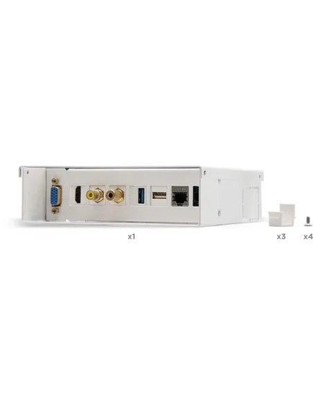 Nanocable 10.35.0003 Caja de Conexiones de Pared VGA/HDMI/USB/RJ-45 8 Puertos Blanco