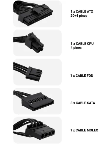 CoolBox FALCOO500SGR Fuente de Alimentación 500W SFX 80+