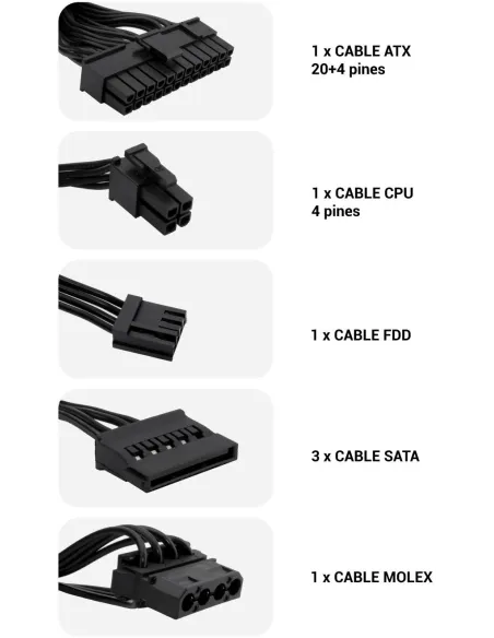 CoolBox FALCOO500SGR Fuente de Alimentación 500W SFX 80+