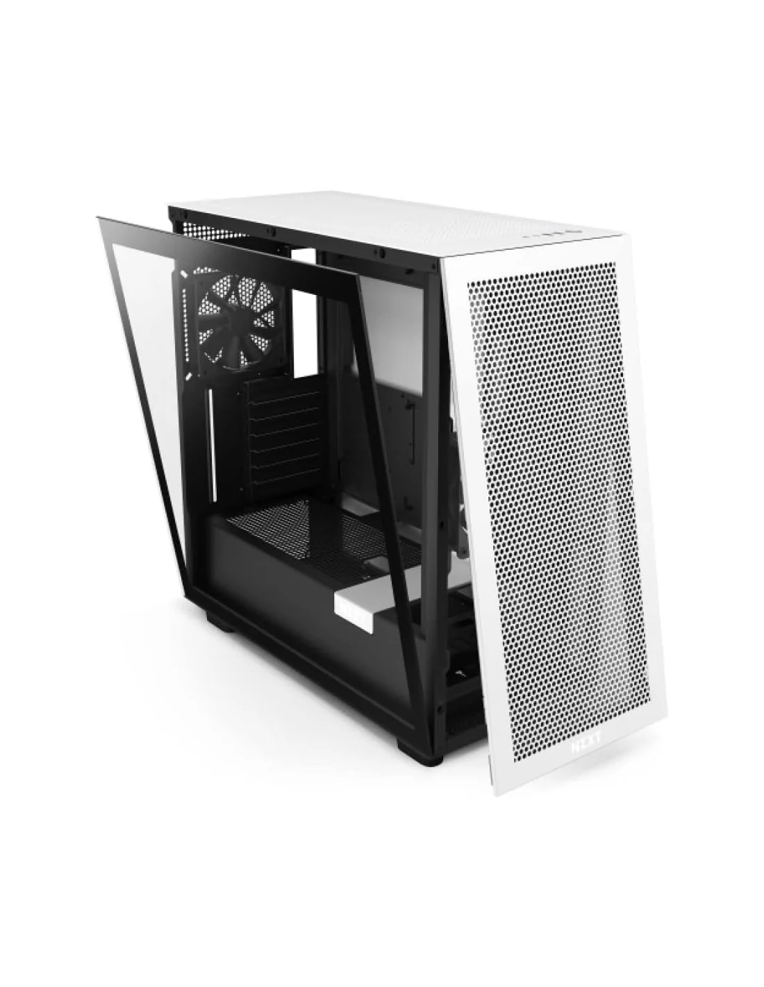 NZXT H7 Flow Cristal Templado USB 3.2 Blanca/Negra