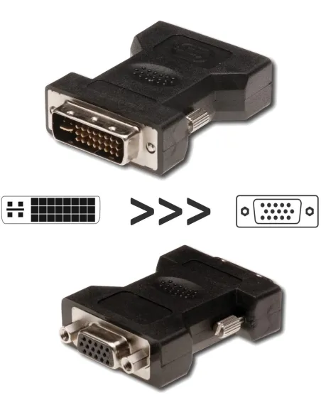 Ewent EC1250 Adaptador de Imagen DVI-I a VGA Negro