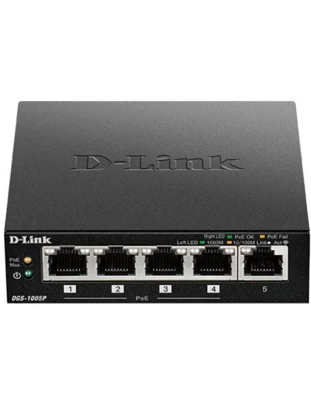 D-Link DGS-1005P Switch 5 puertos Gigabit PoE+