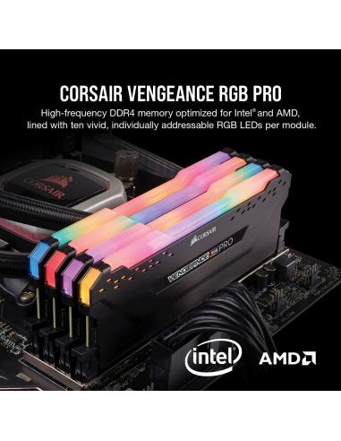 Corsair Vengeance RGB Pro DDR4 3200MHz PC4-25600 16GB (2x8GB) CL16 Negras