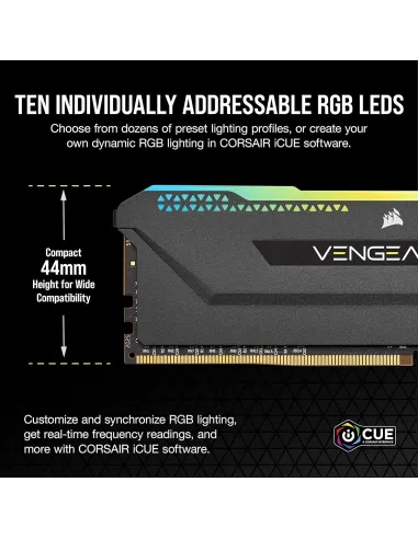 Corsair Vengeance RGB Pro SL DDR4 3200MHz PC4-25600 16GB (2x8GB) CL16 Gris