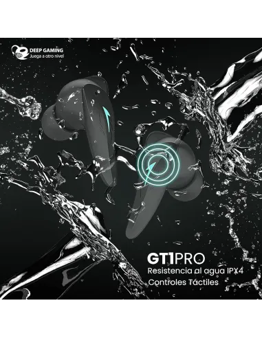 Deep Gaming GT1Pro Auriculares Gaming Bluetooth RGB Negros