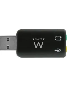 Ewent EW3751 Adaptador de Audio USB-A a Jack 3.5 mm Negro-APTAPC0197