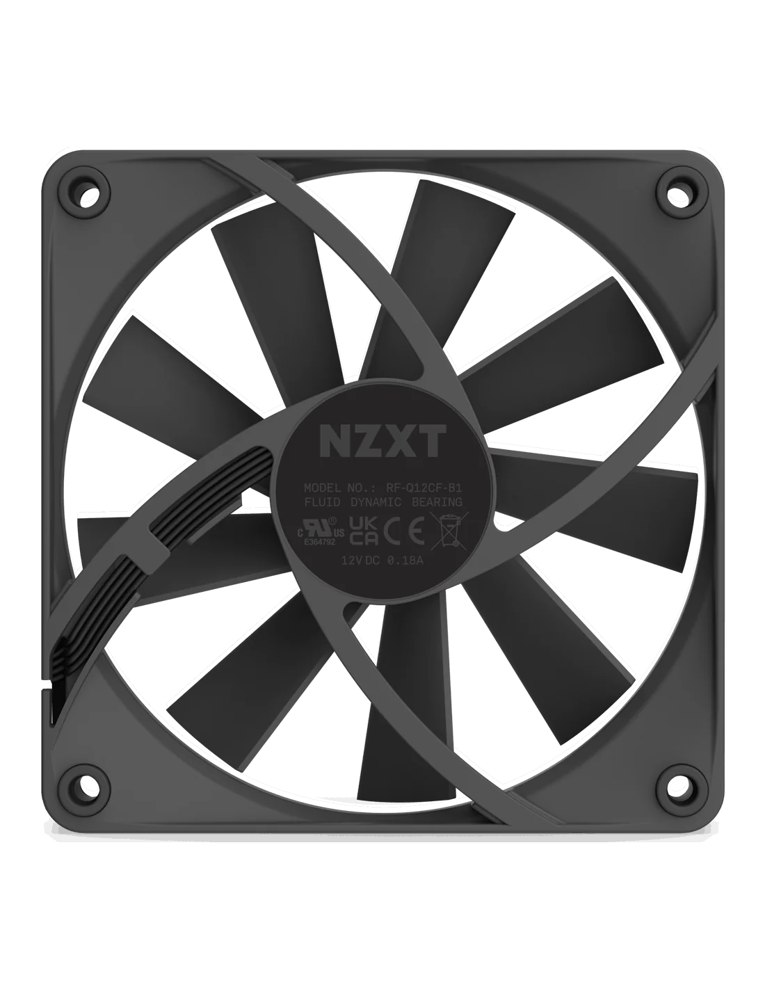 NZXT F120Q Ventilador 120mm Negro