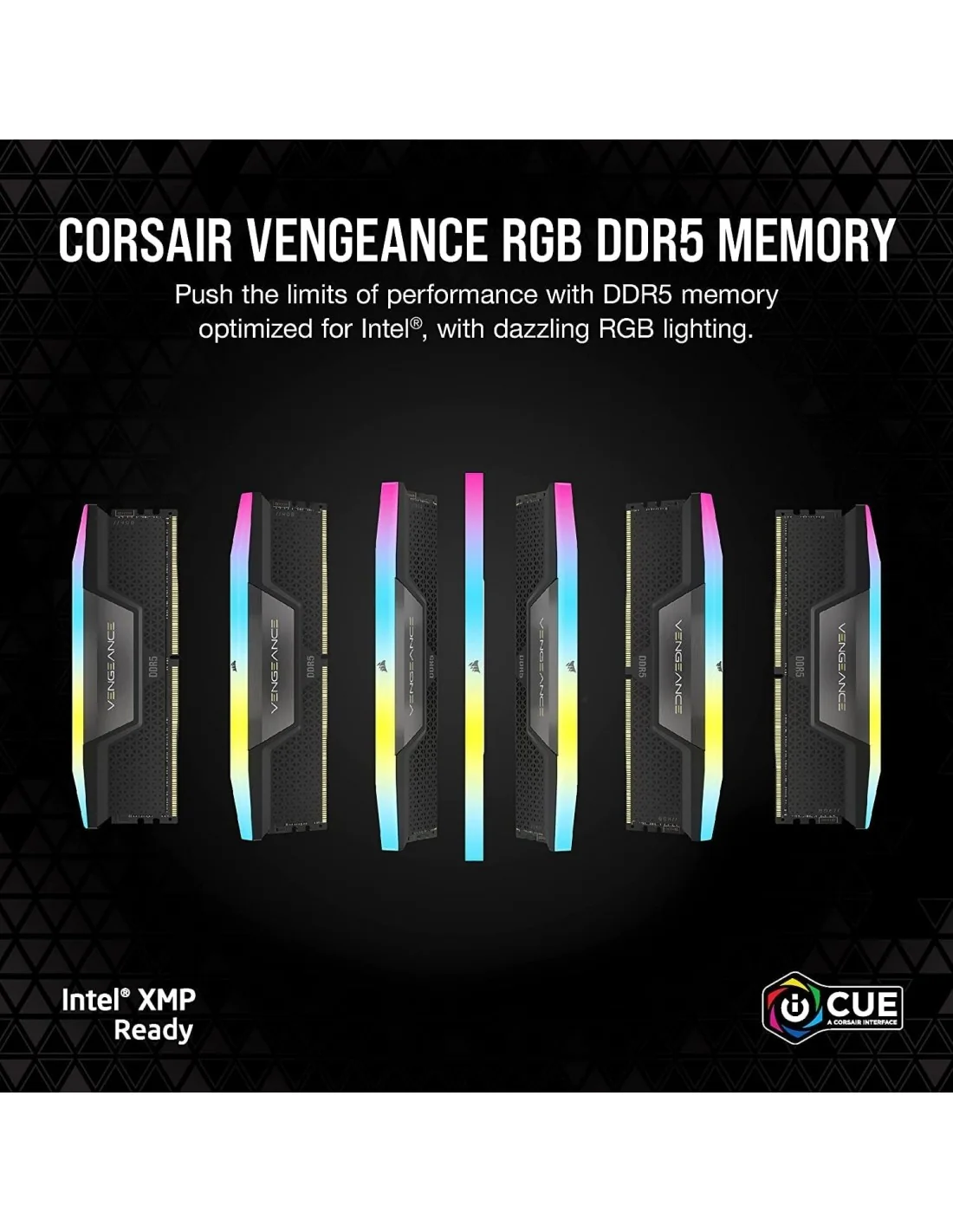 Corsair Vengeance RGB DDR5 5600MHz 32GB (2x16GB) CL40 Negras