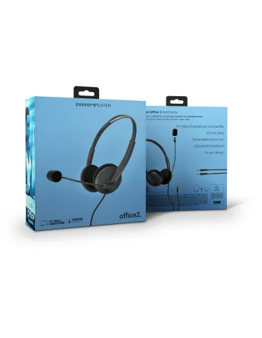 Energy Sistem Headset Office 2 Auriculares con Micrófono Negros