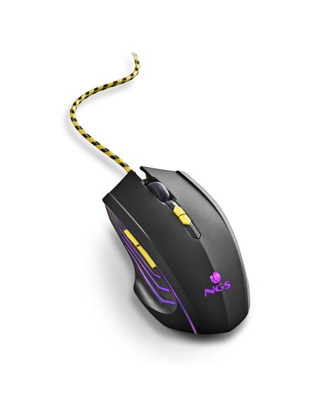 NGS GMX-123 Ratón Gaming 3200 DPI Negro