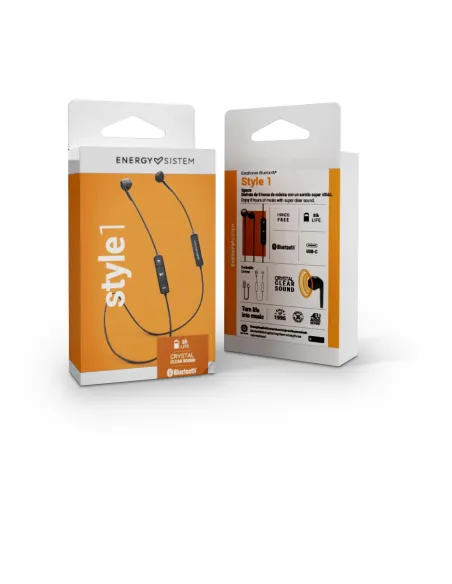 Energy Sistem Earphones Style 1 Auriculares Deportivos Bluetooth Negros