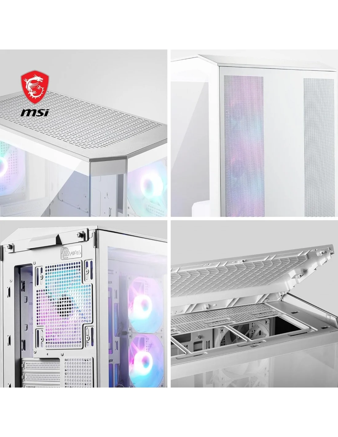 MSI MAG PANO M100R PZ Cristal Templado USB 3.2 Blanca