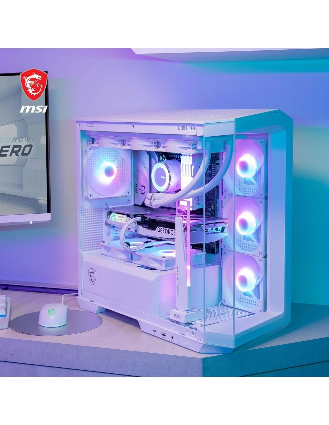 MSI MAG PANO M100R PZ Cristal Templado USB 3.2 Blanca