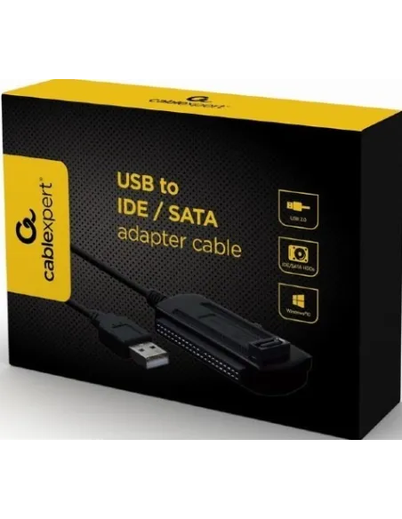 Gembird AUSI01 Adaptador de Imagen USB-A a IDE/SATA Negro