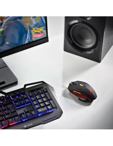 NGS GMX200 Ratón Gaming Inalámbrico Negro