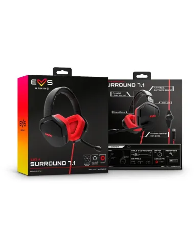 Energy Sistem ESG 4 Surround 7.1 Auriculares Gaming Negro/Rojo