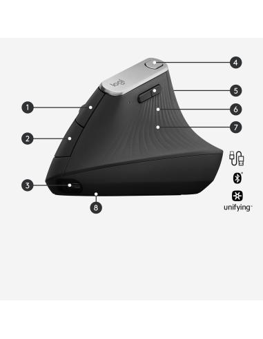 Logitech MX Vertical Ratón Ergonómico Avanzado