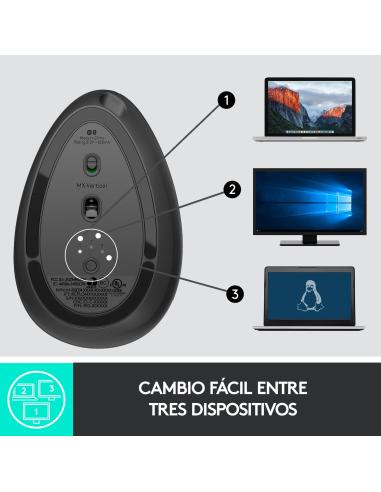 Logitech MX Vertical Ratón Ergonómico Avanzado