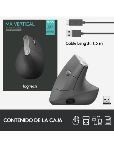 Logitech MX Vertical Ratón Ergonómico Avanzado