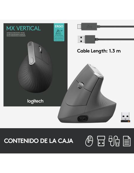 Logitech MX Vertical Ratón Ergonómico Avanzado