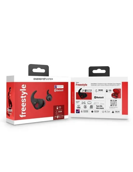 Energy Sistem Freestyle Auriculares Deportivos True Wireless Stereo Bluetooth Negro/Rojo