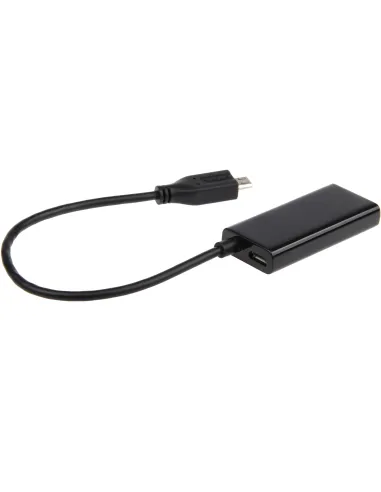 Gembird A-MHL-002 Adaptador de Imagen Micro USB a HDMI HD 16 cm Negro