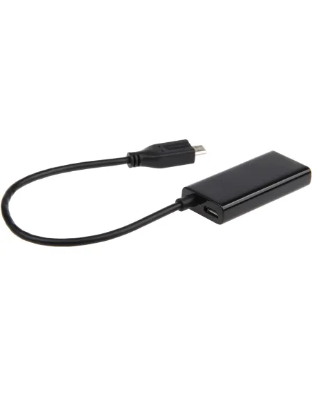 Gembird A-MHL-002 Adaptador de Imagen Micro USB a HDMI HD 16 cm Negro