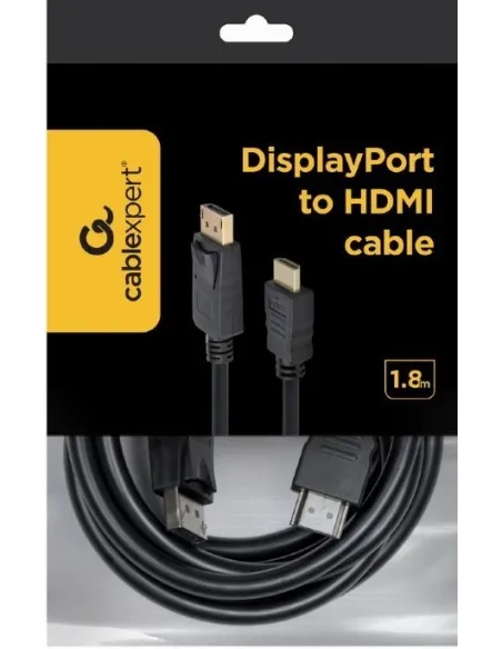 Gembird CC-DP-HDMI-6 Adaptador de Imagen DisplayPort a HDMI 1.8m Negro