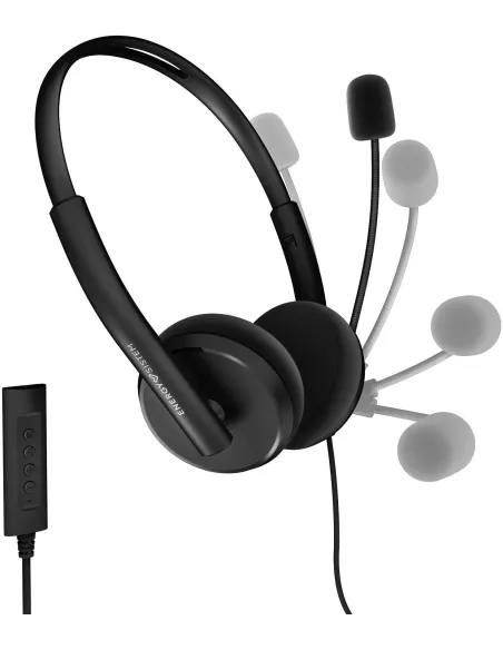 Energy Sistem Headset Office 2 Auriculares con Micrófono Negros