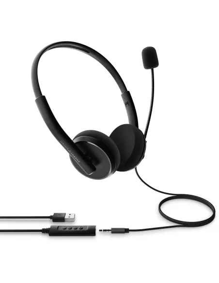 Energy Sistem Headset Office 2 Auriculares con Micrófono Negros