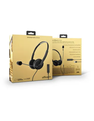 Energy Sistem Headset Office 2 Auriculares con Micrófono Negros