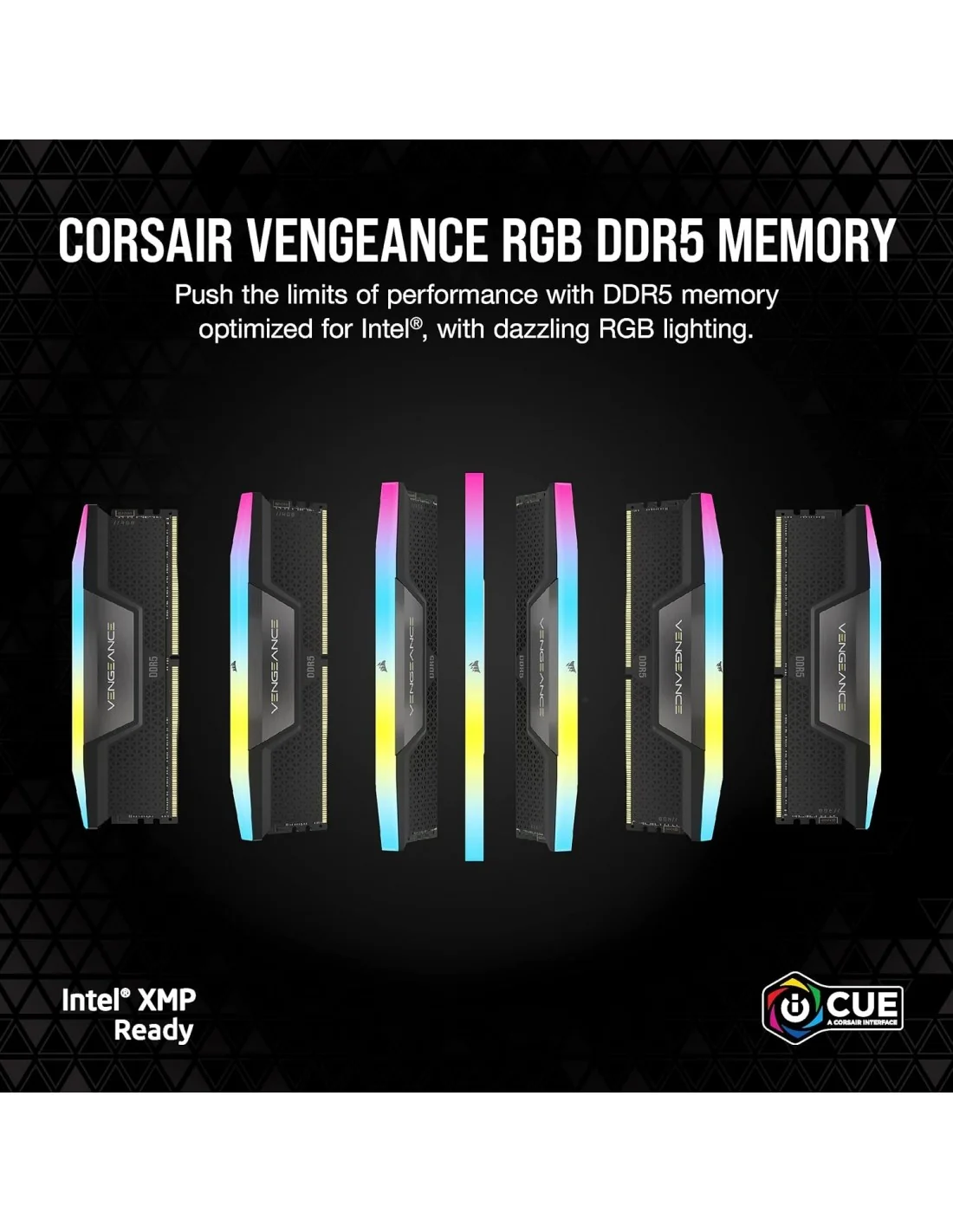 Corsair Vengeance RGB DDR5 6000MHz 32GB (2x16GB) CL40 Negras