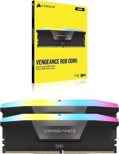 Corsair Vengeance RGB DDR5 6000MHz 32GB (2x16GB) CL40 Negras