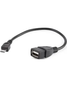 Gembird A-OTG-AFBM-03 Adaptador de Imagen micro USB-B a USB-A 15 cm Negro-AAOATI1125