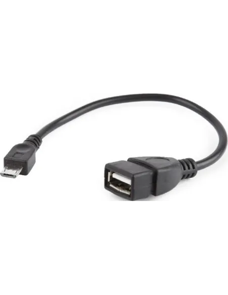 Gembird A-OTG-AFBM-03 Adaptador de Imagen micro USB-B a USB-A 15 cm Negro