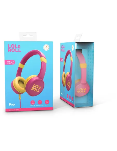 Energy Sistem Lol&Roll POP Auriculares para Niños Rosas