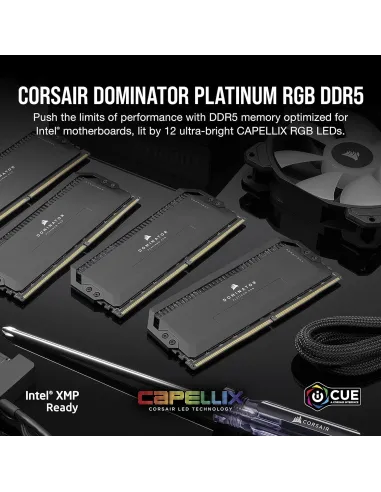 Corsair Dominator Platinum RGB DDR5 6200MHz 32GB (2x16GB) CL36 Negra