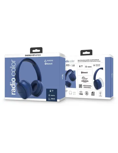 Energy Sistem Radio Color Auriculares Inalámbricos con Radio Fm Azules